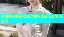 海角社区邮箱格式详细写法及注意事项解析