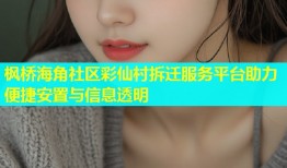 枫桥海角社区彩仙村拆迁服务平台助力便捷安置与信息透明