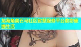 龙海角美石马社区智慧服务平台助您便捷生活