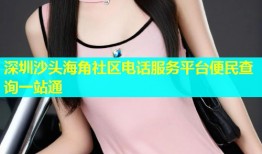 深圳沙头海角社区电话服务平台便民查询一站通