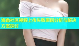 海角社区视频上传失败原因分析与解决方案探讨